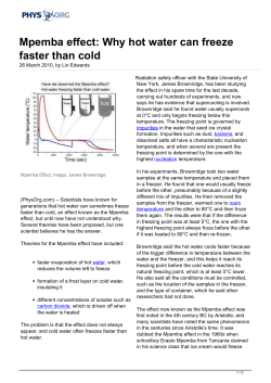Mpemba effect: Why hot water can freeze faster than cold