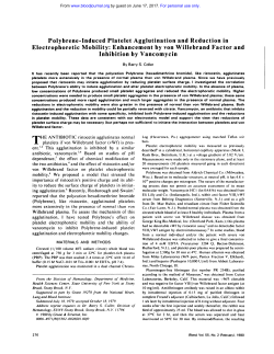 Polybrene-Induced Platelet Agglutination and