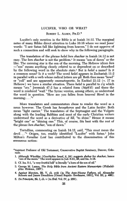 Robert L. Alden - The Evangelical Theological Society