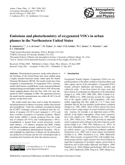 Emissions and photochemistry of oxygenated VOCs in urban