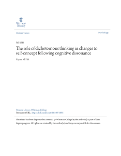 The role of dichotomous thinking in changes to self