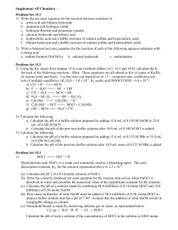 Ch. 15 supplements