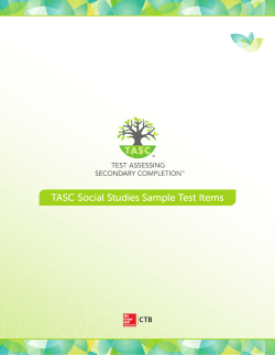 TASC Social Studies Sample Test Items