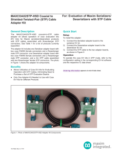 For: Evaluation of Maxim Serializers/ Deserializers with STP Cable
