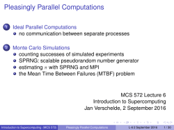 Pleasing Parallel Computations - Mathematical, Statistical, and