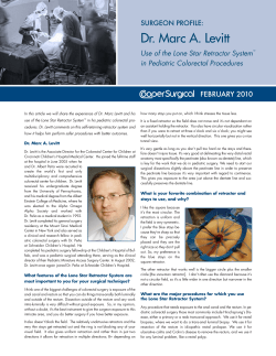 Surgeon Profile Dr Marc Levitt Pediatric Colorectal