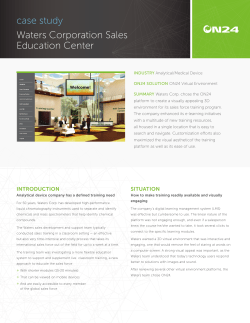 case study Waters Corporation Sales Education Center