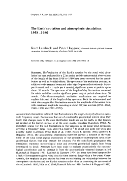 The Earth`s rotation and atmospheric circulation