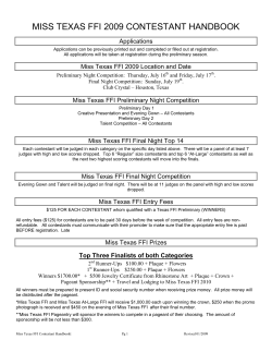 miss texas ffi 2009 contestant handbook