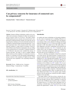 Can privacy concerns for insurance of connected cars be