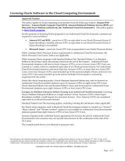 Licensing Oracle Software in the Cloud Computing Environment