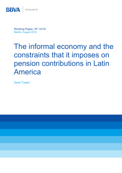 The informal economy and the constraints that it imposes on
