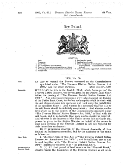 64 VICT 1900 No 66 Urewera District Native Reserve Act Amendment