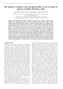The influence of debris cover and glacial lakes on the recession of