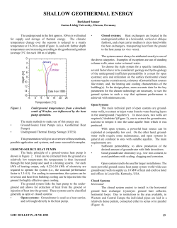 Shallow Geothermal Energy