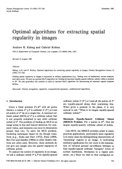 Optimal algorithms regularity in images for