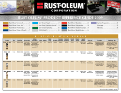 RUST-OLEUM&reg; PROdUcT REfERENcE GUIdE 2009