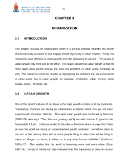 CHAPTER 3 URBANIZATION