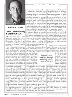 Texas Unconvincing in Clean Air Suit