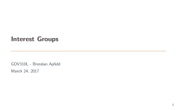 Interest Groups - Brendan Apfeld