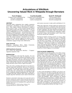 Articulations of WikiWork: Uncovering Valued
