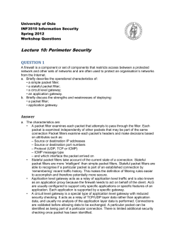 Lecture 10: Perimeter Security