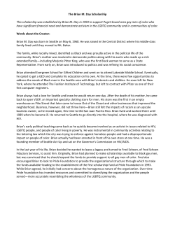 Brian M. Day Scholarship
