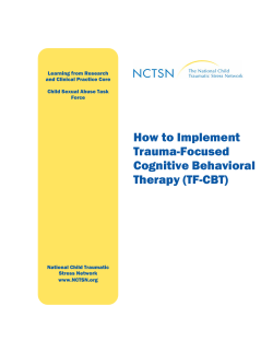 How to implement trauma-focused cognitive behavioral therapy (tf-cbt)