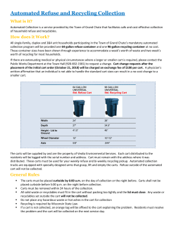 Automated Refuse and Recycling Collection