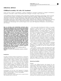 Childhood secondary ALL after ALL treatment