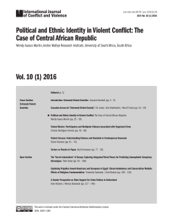 Political and Ethnic Identity in Violent Conflict: The Case of Central