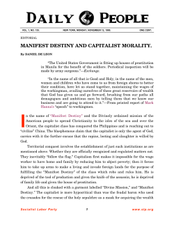 manifest destiny and capitalist morality.