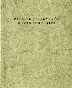 Patrick Faigenbaum: Roman Portraits