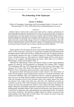 The archaeology of the Nguni past