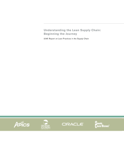 Understanding the Lean Supply Chain: Beginning