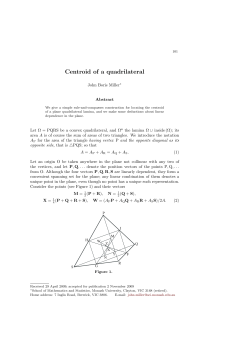 Centroid of a quadrilateral
