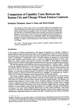 Comparison of Liquidity Costs Between the