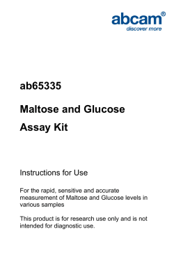 ab65335 Maltose and Glucose Assay Kit
