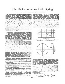 The Uniform-Section Disk Spring [(h -a)(h -~) t + ,,]&middot;