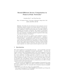 Round-Efficient Secure Computation in Point-to