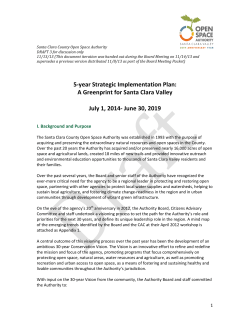 5-year Strategic Implementation Plan: A Greenprint for Santa Clara