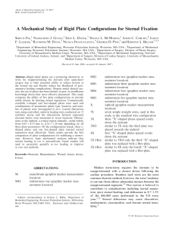 A Mechanical Study of Rigid Plate Configurations for Sternal