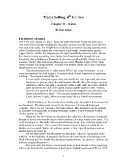Chapter 21 - Radio - Charles Warner`s Website