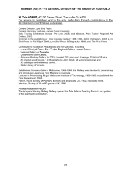 Member (AM) in the General Division of the Order of Australia (A-L)