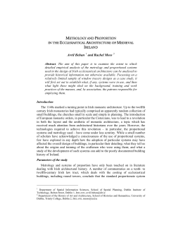 Metrology and Proportion in the Ecclesiastical Architecture of