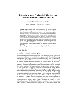 Extraction of Agent Psychological Behaviors from