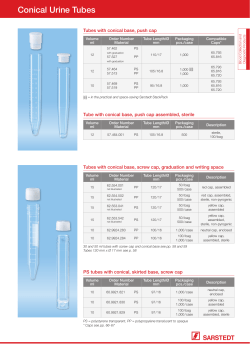 Conical Urine Tubes