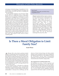 Is There a Moral Obligation to Limit Family Size?