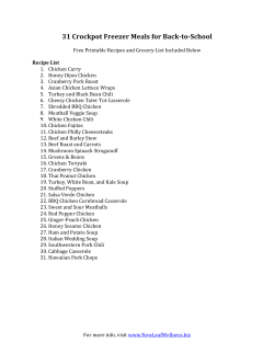 31 Crockpot Freezer Meals For Back-‐to-‐School