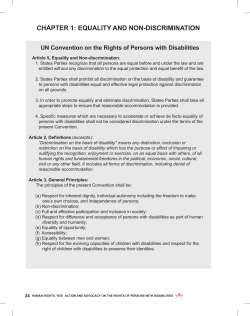 chAPTeR 1: eQuAliTy And non-discRiminATion